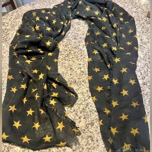 Target Brand Charcoal and Yellow Star Scarf
